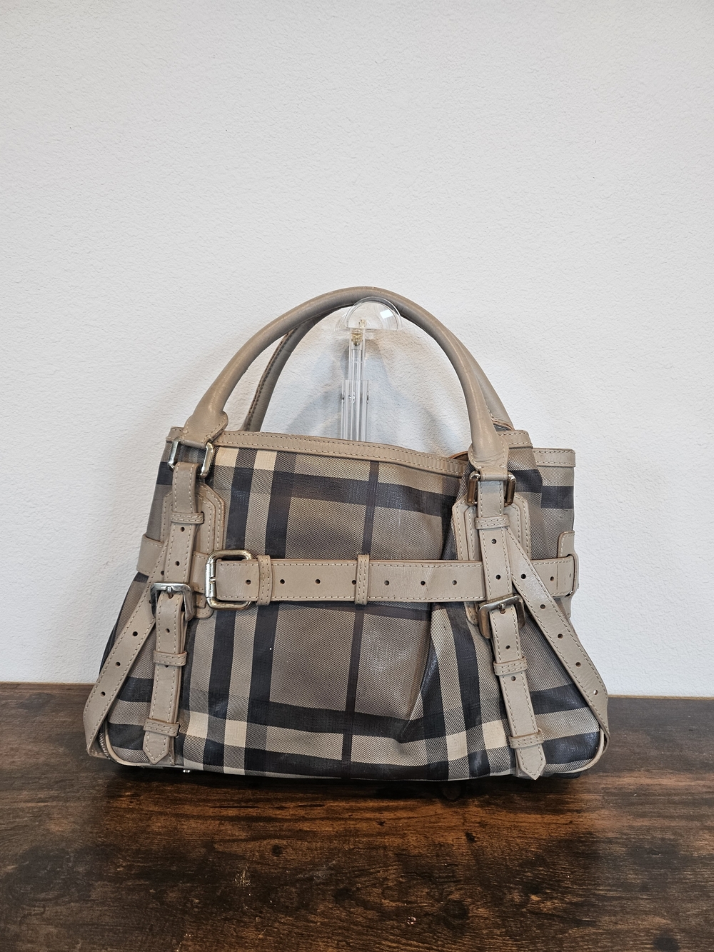 Burberry Nova Check Buckle Tote